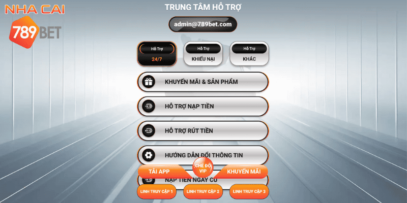 Hệ thống hỗ trợ chăm sóc khách hàng tại 789b com phục vụ 24/7