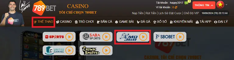 Làm cách nào để tham gia trò chơi tại CMD 368 thể thao 789bet?